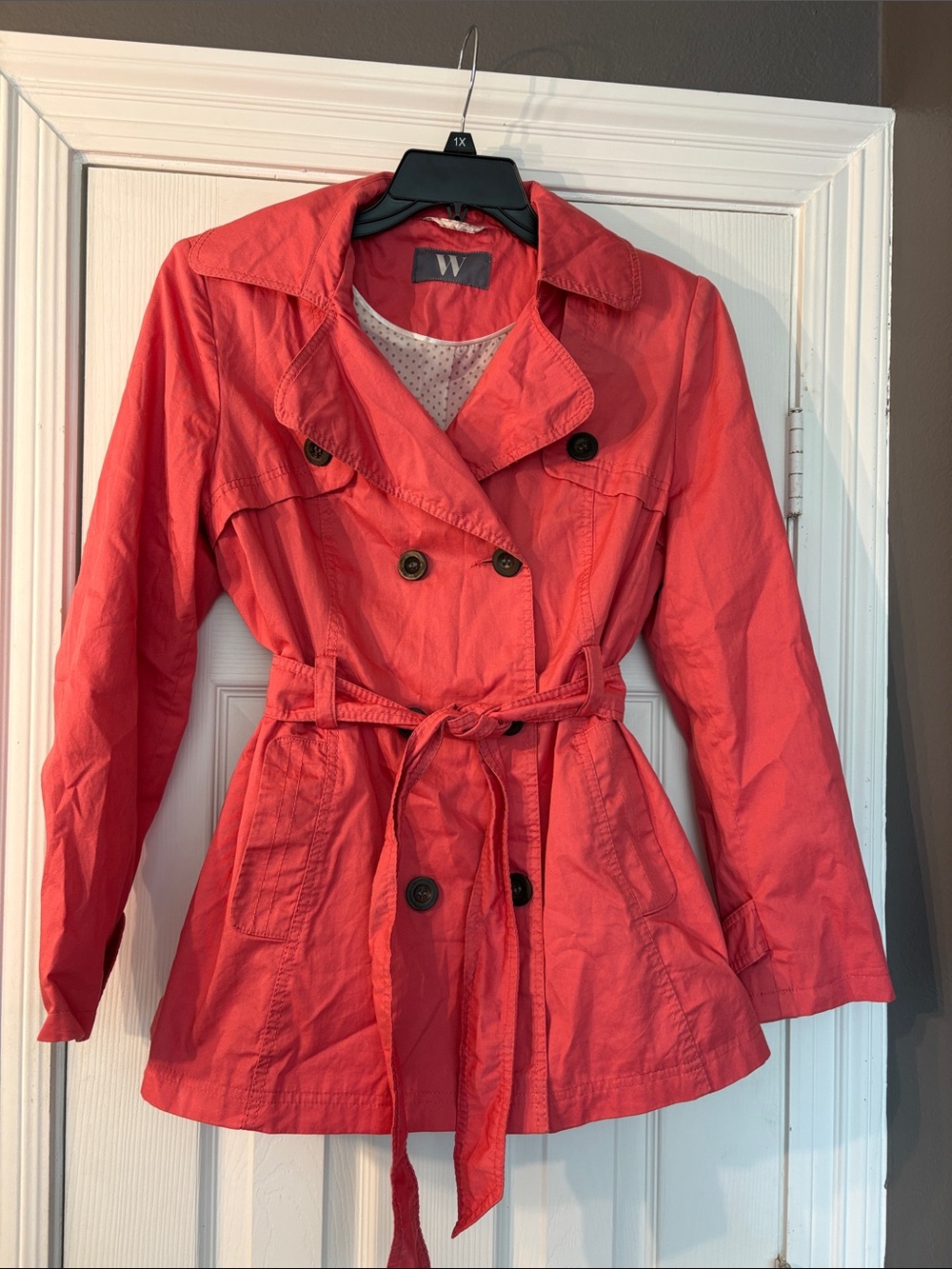 BHS Woman London Coral Trench Jacket Size 14